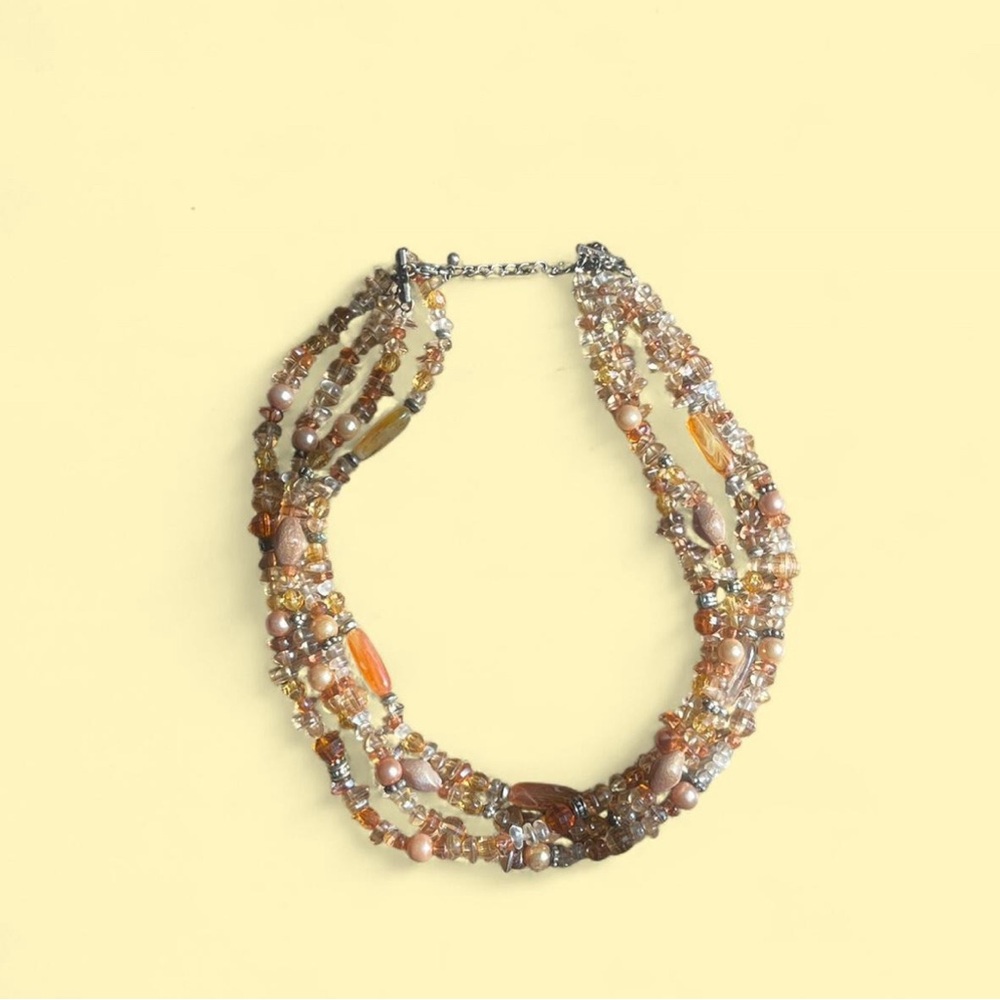 Elegant Multi-Strand Beaded Necklace